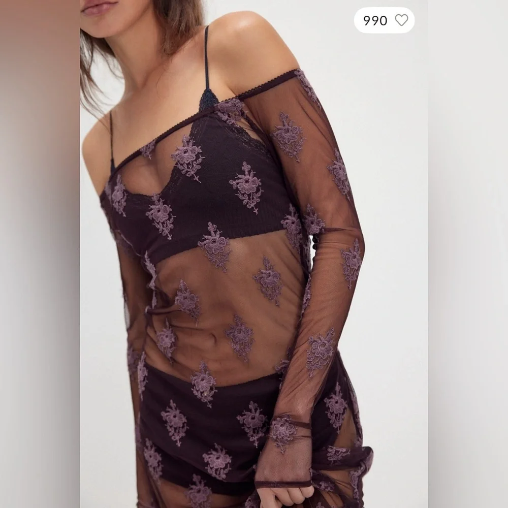 Free People Bali Cleo Maxi Slip Size Large NWT